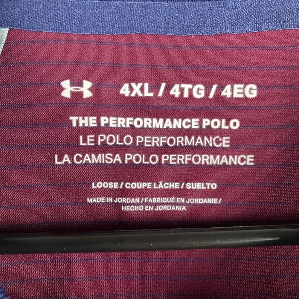 Under Armour Polo Mens 4XL Red Maroon Golf Shirt Performance Tech Stretch - Picture 3 of 9